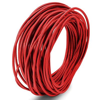 China Genuine Leather Rope 1mm Natural Round Leather Cord For Jewelry Making Genuine Leather Rope for sale