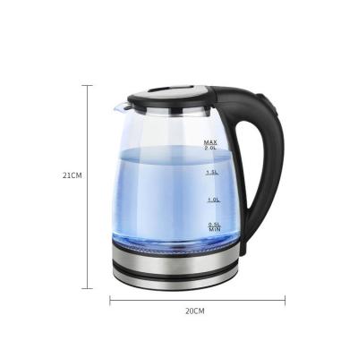 China 360 Degree Hotel Guest Room Kettle 2L Low Rotation Stainless Steel Hot Selling Automatic Electric Kettle for sale