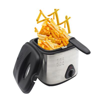 China Easy Operate Good Price 1.5l Temperature Adjustable Smokeless Chicken Mini Electric Deep Fryers For Fried Chicken for sale