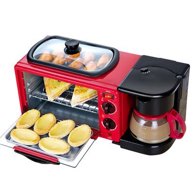 China Easy Operate Multifunctional Home Use Coffee Maker Oven Skillet 3 In One Three In One Electric Breakfast Maker Machine for sale