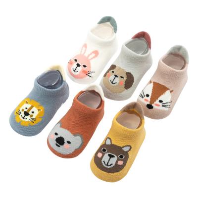 China 2021 new style QUICK DRY thick cotton cute 100% cute baby bumps anti slip cotton infant socks for sale