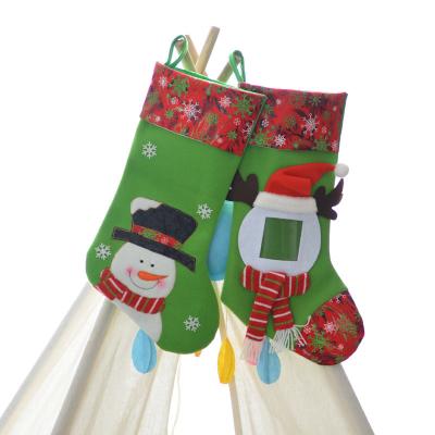 China Large Size Decoration Bags Christmas Socks Snowman Old Man Hanging Deer Socks for sale