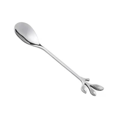 China Durable Fashion Colorful Stainless Steel Long Handle Tea Coffee Ice Cream Spoon for sale