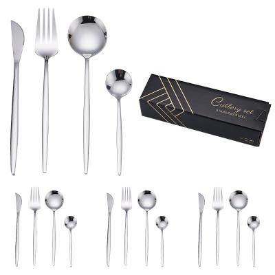 China Fashion Wedding Cutlery Viable Silverware PVD Silverware Stainless Steel Kitchen Colored Flatware Flatware Set for sale