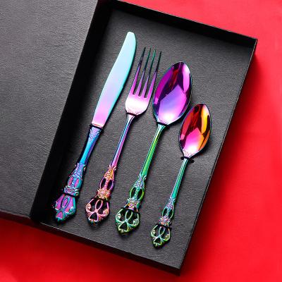 China Stainless steel spoon forks and knife party tableware wedding tableware cookware cutlery set high quality viable for sale