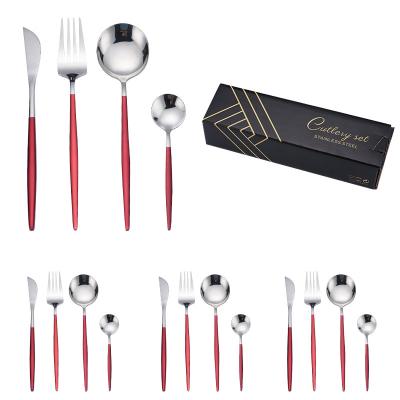 China Fashion Stainless Steel Reusable Reusable Knife Spoon Knife Folk Flatware Folk Cutlery Set For Wedding Party And Tableware Set for sale