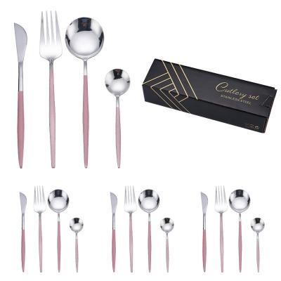 China Sustainable Cutlery Set 304 Stainless 4 Piece Spoon Cutlery Cutipol Gold Flatware Set Stainless Steel Cutlery for sale