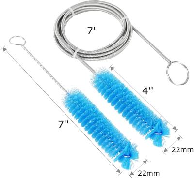 China Wholesale Durable Stainless Steel KITCHEN Sewer Fridge Soft Nylon BLUE Tube Most Long CPAP Hose Type One Side Brush Cleaning Brush for sale