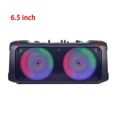 China 2021 style double function phone new 6.5 inch karaoke wirelesss DJ cart sound portable fm audio speaker for sale