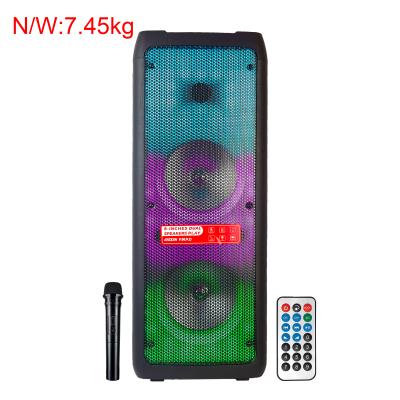 China Dual Function Phone RTS 8 Inch Boombox 2 Flame Lightweight Bass Soundbox Indoor Outdoor Wireless Radio Speaker With MIC for sale