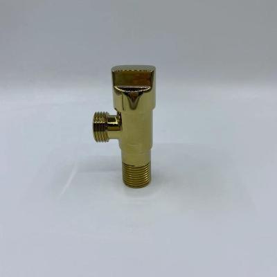 China OEM Home Kitchen YUHUAN 2 Inch Brass Shower Valve Adapting Chrome Diverter Angel Stop Golden Angle Valve Color 1/2 Cold Single Hardware for sale