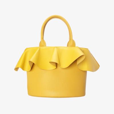 China Fashion SUSEN Women Bag Set Designer Female Ruffles Bags Set Handbag Brand 2020 Luxury Fashion Chrisbella Pu Leather Bucket Guangzhou for sale