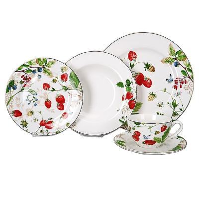 China Sustainable Simple Dinnerware Dishes Set Ceramic Dinnerware Porcelain Dinnerware Set Dinnerware Sets for sale