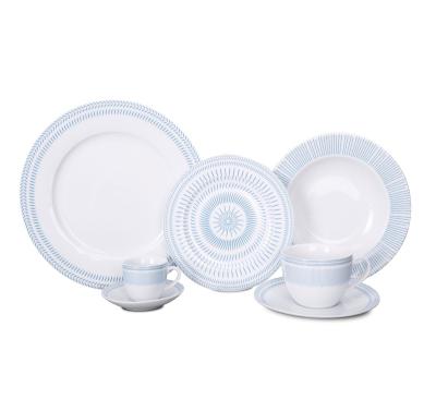 China Sustainable Wholesale Porcelain Dinnerware Set Dish Ceramic White Dishes Sets Dinnerware for sale