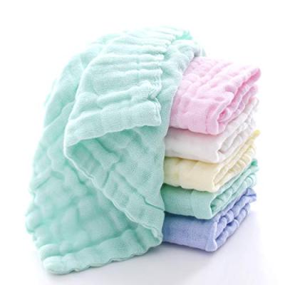 China Newborn Baby Hotel Spa Ect Muslin Home Super Soft Washcloths Baby Face Towel Set Cotton 12x12 Inches for sale