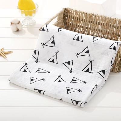 China European and American style high quality cotton organic muslin wrap baby blankets bamboo wrap wrap blanket for sale