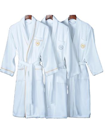 China QUICK DRY Cotton Terry With Velvet Cut Bathrobe Cotton Terry Bathrobe Customized Bathrobe for sale