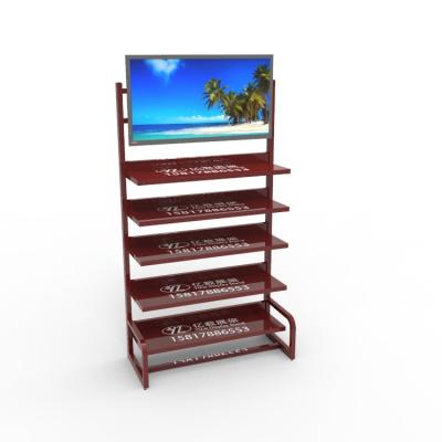 China Free Standing TV Display Stand Rack With 5 Tier Shelf H for sale