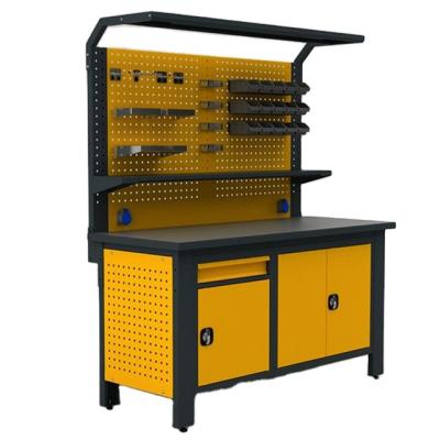 China High Quality Single Sided Hot Selling Storage Metal Working Table Work Bench With Drawers Factory Warehouse Repair Shop Desk for sale