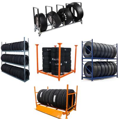 China Advertising Rack Custom Industrial Truck Tire Racks Aircraft Tire Heavy Duty Rack For Tire Storage for sale