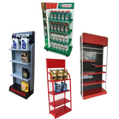 China Automotive Lubricant Car 5w30 Motor Oil Rack Wholesale Motor Oil Display Rack / 15w 40 for sale