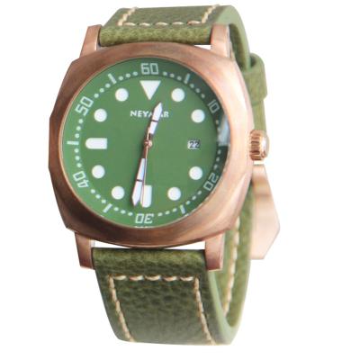 China Cusn8 Alarm Bronze Dive Automatic Watches With C1 Super Bright C3 Or BGW9 Oil On Dial for sale