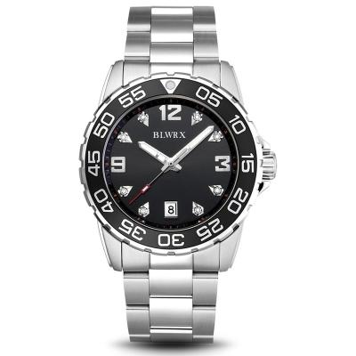 China Full Calendar OEM Wristwatches Mens Womens Quartz Watches Stainless Steel Watch Dive for sale