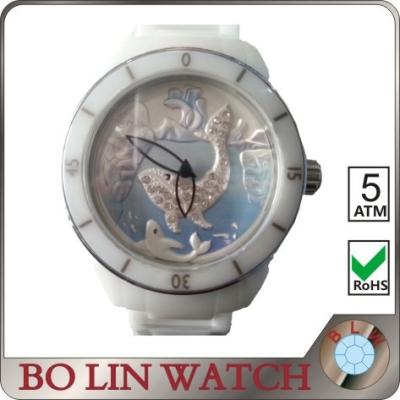 China OEM Automatic White Service Twelve Date High Quality Ceramic Watch For Ladies for sale