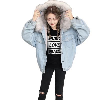 China Keep Warm Loose Hooded Coat Women Suede Denim Jacket Plus Size Women's Jackets for sale