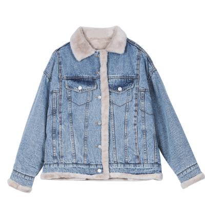 China Keep Warm 2022 New Winter Shelter Coat Listing Women Warm Denim Cotton Loose Jacket for sale