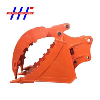 China Grabbing Thumb For Backhoe Bucket Hardox 500 Cat Excavator Buckets for sale