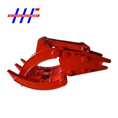 China Alloy Red Excavator Grapple Mechanical Grab Excavator Rock Grapple for sale