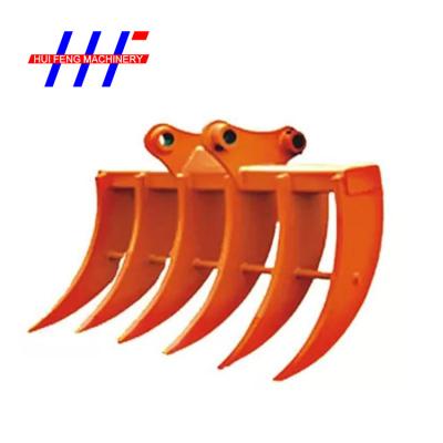 China NM 400 Excavator Brush Rake Q460 Root Rake Grapple for sale