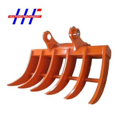 China 6 Shanks Skeleton Excavator Brush Rake 1500mm Excavator Land Clearing Rakes for sale