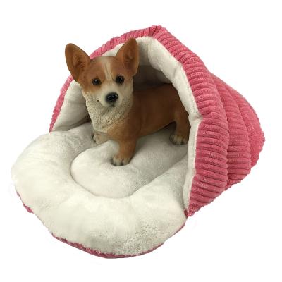 China Small Pet Product Dog Bed Solid Pink Solid Pet Beds Cute Slipper Pet Bed for sale