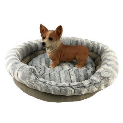 China Pet Accessories Gray Luxury Pet Bed Organic Dog Bed Viable Pet Bed Warmer for sale