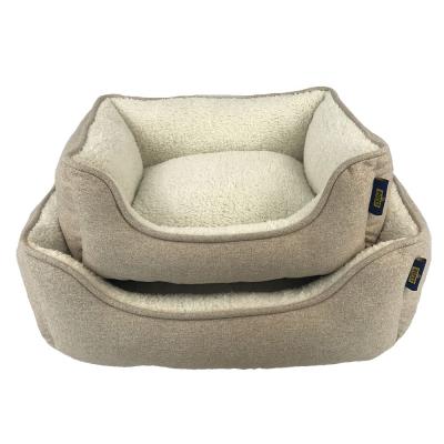 China Sustainable Pet Products Comfortable Soothing Super Soft Dog Bed Puppy Pet Bed Delux Pet Beds for sale