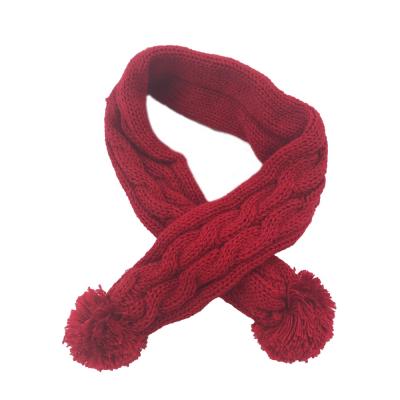 China Fashion Viable Custom Made Winter Christmas Wool Cozy Red Knitting Dog Cat Scarf for sale