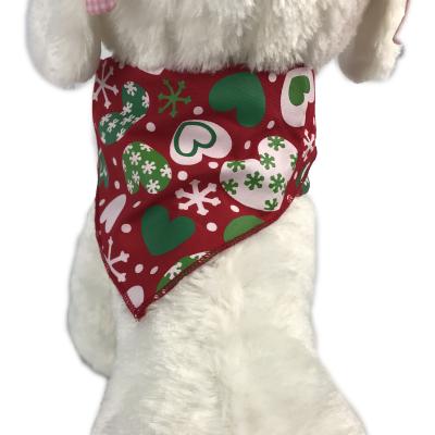 China Viable Christmas Dog Birthday Bandana Printed Cotton Fabric Bandanas For Dogs for sale