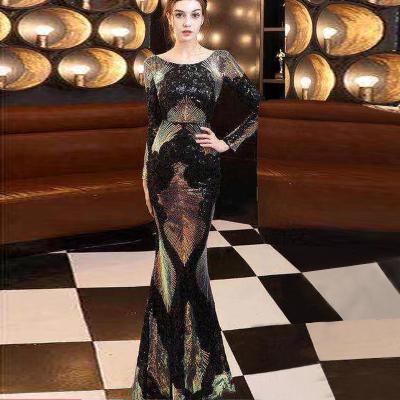 China Gold Sparkle Women's Formal Dress Long Mermaid Prom Dresses Gold Evening Dresses Anti-wrinkle Sequin Sparkle Dress Custom Made Lovers Formal Dress for sale