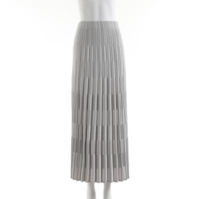 China Plus Size 2021 Summer Hot Sale Custom Fashion Knit Pleated Skirt High Waisted Loose Women Long Skirt for sale