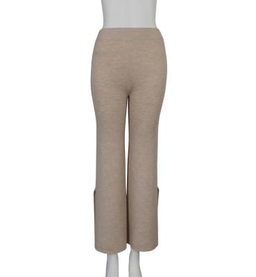 China Anti-wrinkle fashion pants women winter taxi pants luxury cashmere women knit elastic waist casual pants for sale