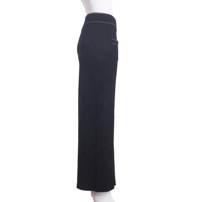 China Anti-Wrinkle Manufacturer Hot Sale Black Straight Wide Leg Pants for sale