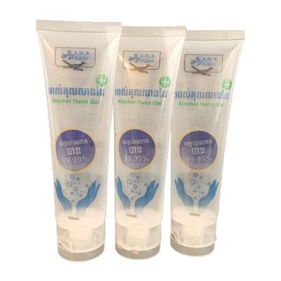 China Cosmetic production of 100ml transparent hand sanitizer tube packaging, plastic tube packaging for sale