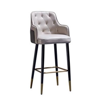 China Yiwu factory direct sale super comfortable furnishing bar stool fashion high quality Nordic style wood material velvet/xipi+ash foot for sale