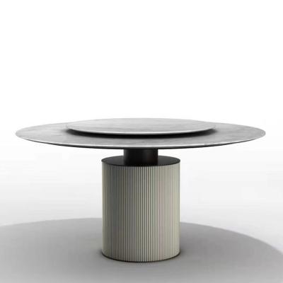 China Factory Direct Sale Foldable Nordic Italian Round Dining Table Set Modern Luxury Marble Dining Room Furniture Dining Table for sale