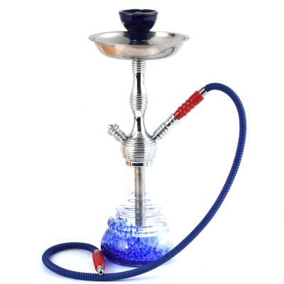 China Manufacturer Shisha Hookah Pure Handmade Stainless Steel Shisha Glass Body With Single Hose for sale