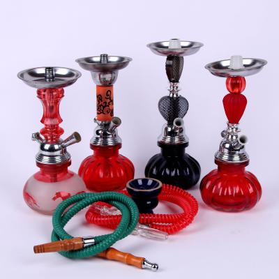 China Hot Sales Handmade LOGO Red Black Hookah Finished Custom Set Shisha Glass Hookah With Factory Outlet for sale