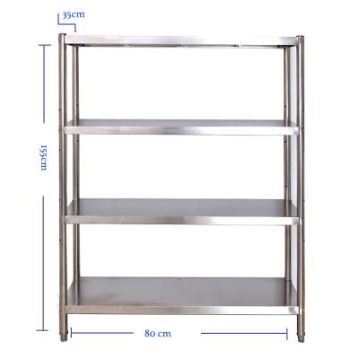 China Modern Desgin Kitchen Stainless Steel Metal Display Rack Merchandise Shelves Storage Shelf Brackets for sale