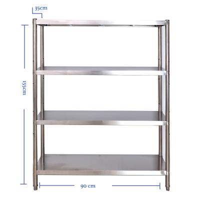 China Modern Desgin Kitchen Stainless Steel Metal Display Rack Merchandise Shelves Storage Shelf Brackets for sale